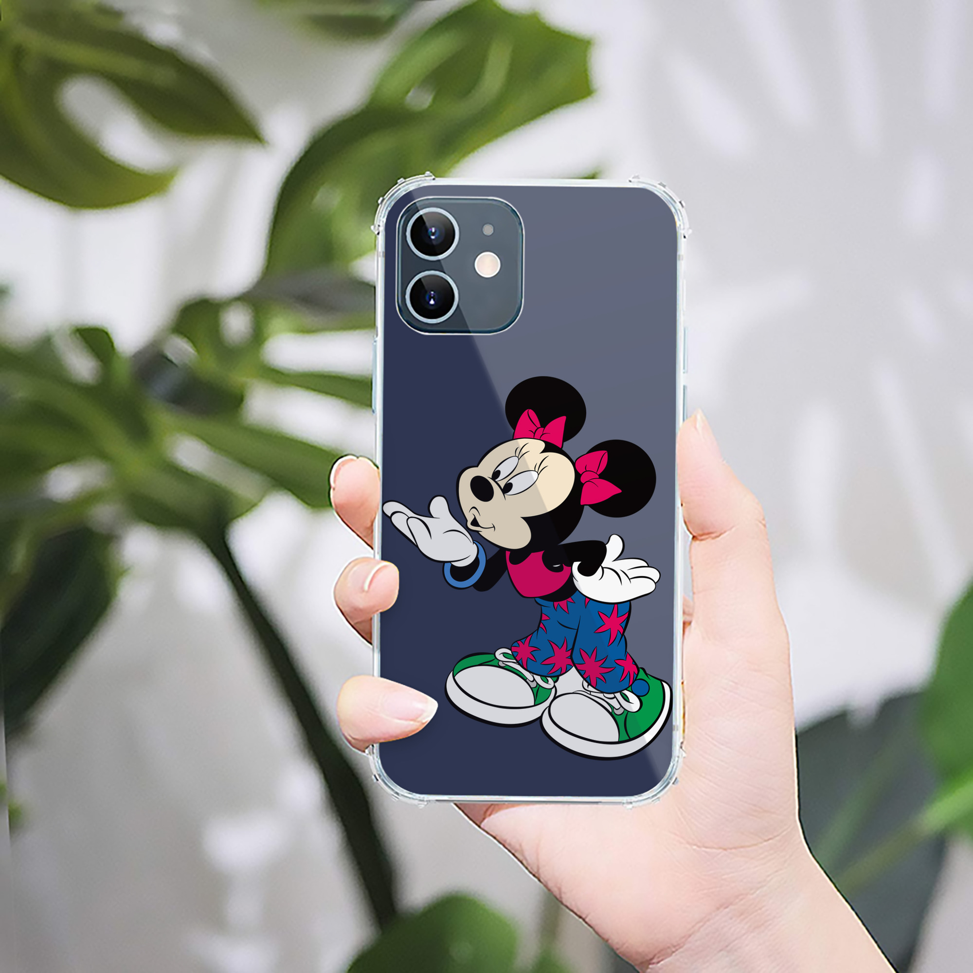 （画像用） ミッキーマウス Mickey Mouse 【iPhone 12シリーズ対応】透明スマホケース（クリアソフトケース）